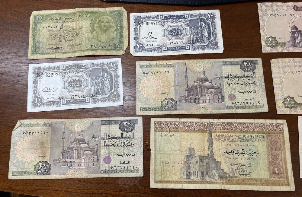 Assorted Egypt Old & New Banknotes Lot High Value