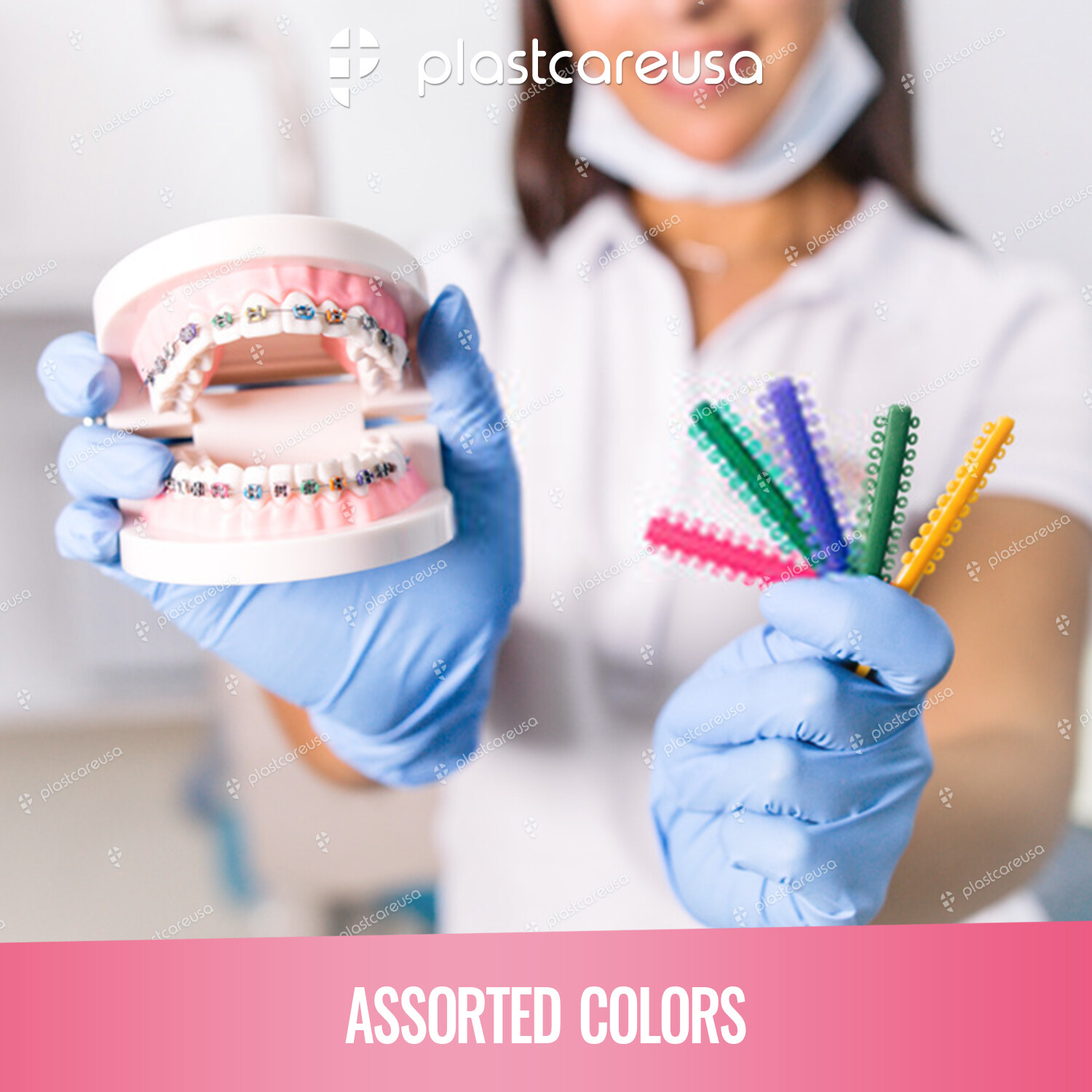 Ligature Gun & 1040 Bands Kit for Orthodontic Dental Teeth Braces Brackets USA