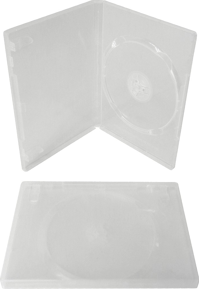(100) CLEAR DVD Cases Single Disc Empty Replacement Standard Boxes 14mm DVBR14CL