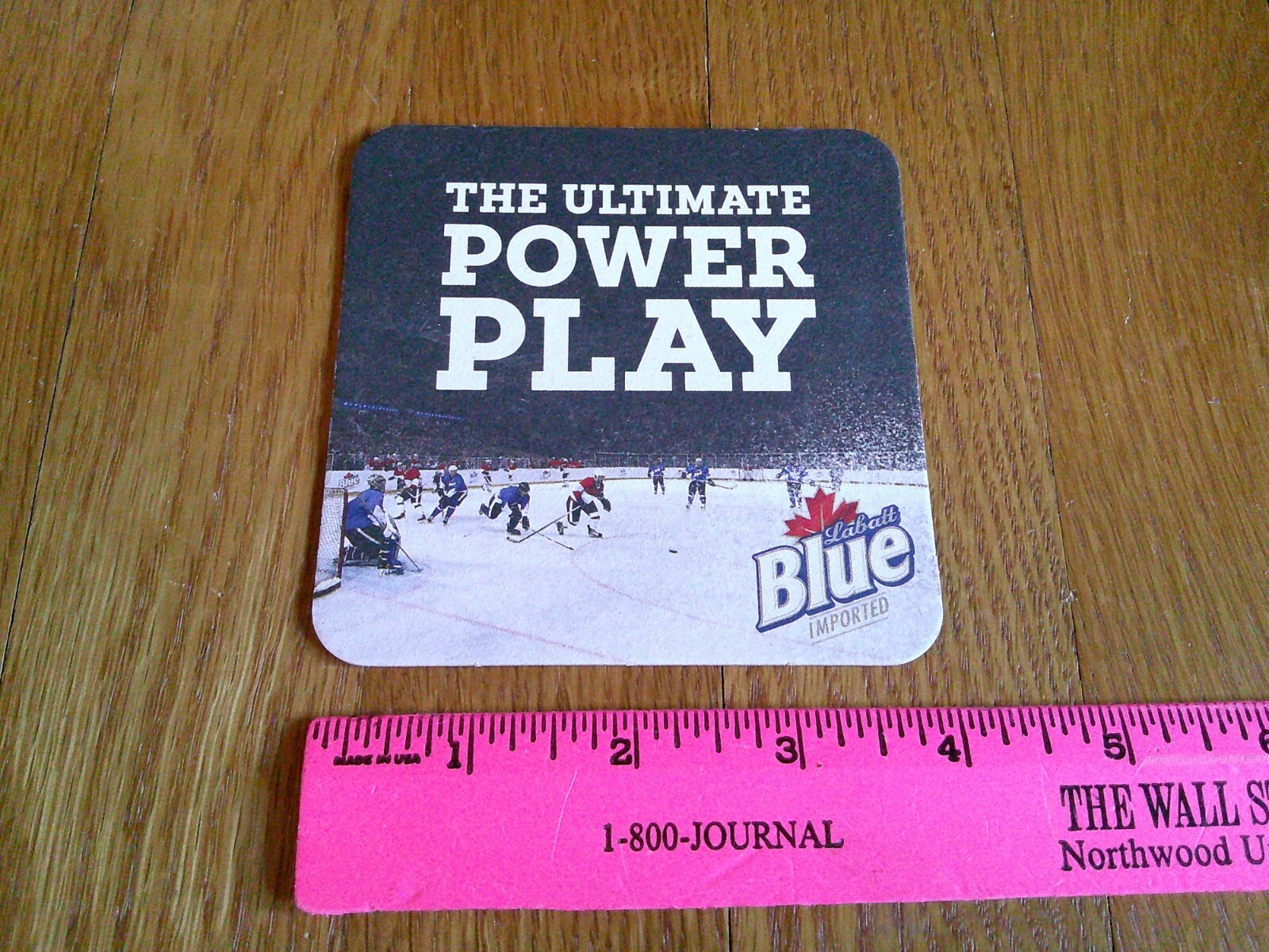 Labatt Blue Beer Coaster 2013 Ice Hockey Power Play Collectible FREE SHIP