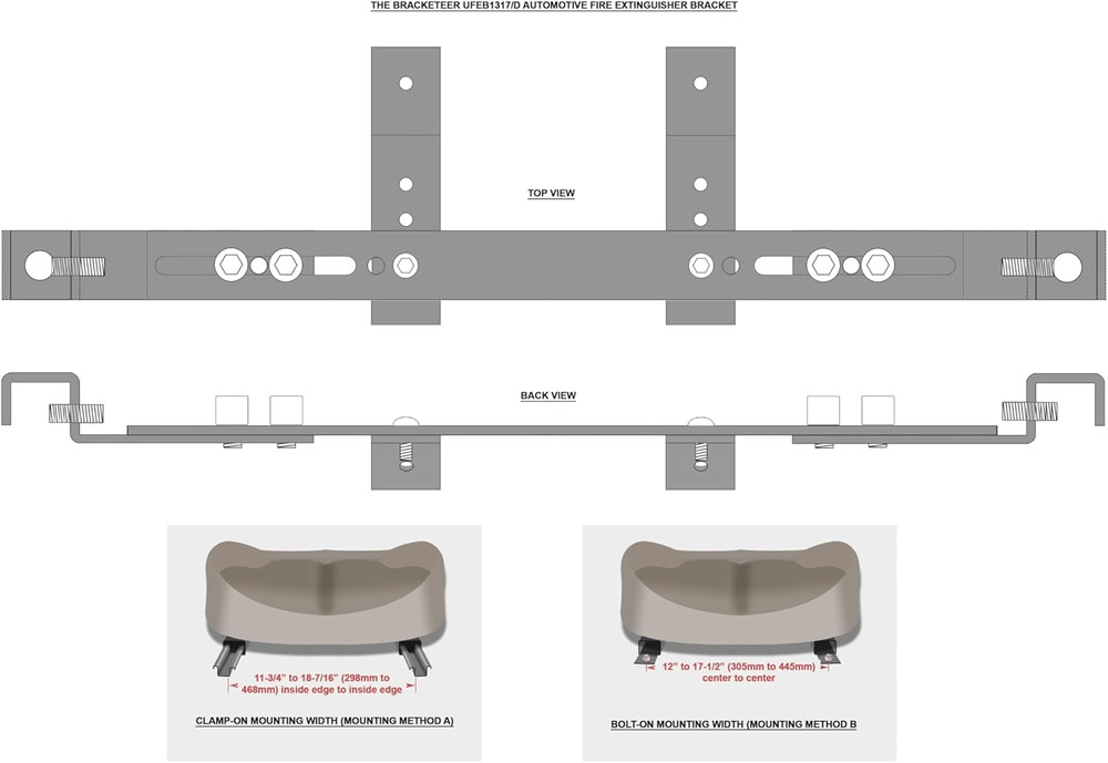 Car Fire Extinguisher Bracket | Fits Most Vehicles