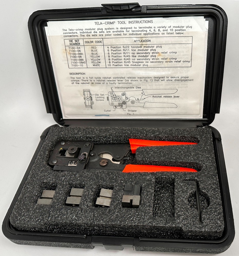 Black Box FT047A Modular Plug Crimp Tool Kit. Used only few times
