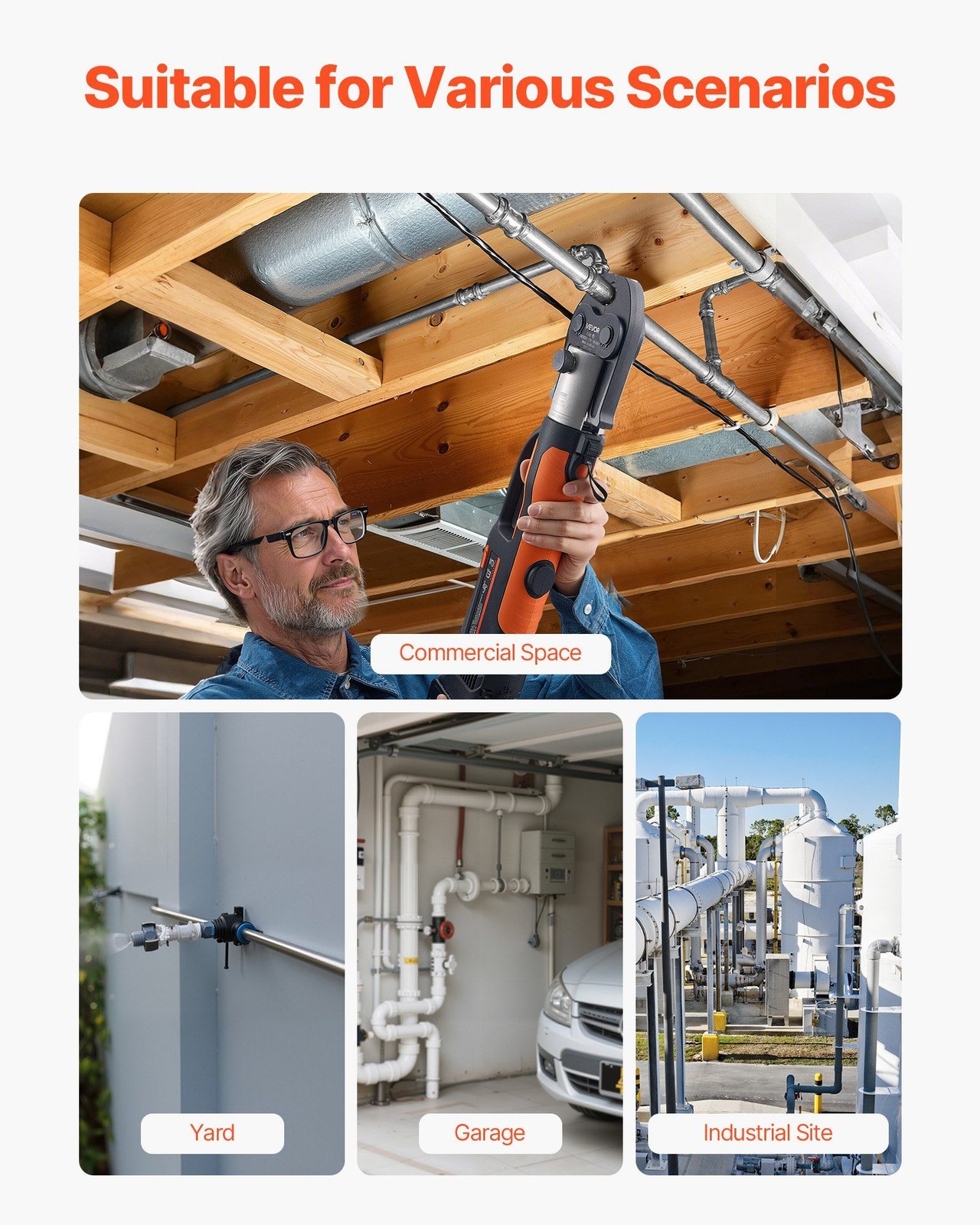 VEVOR MegaPress Jaws, 3PCS Pressing Jaws 1/2", 3/4" & 1" for MegaPress Carbon St