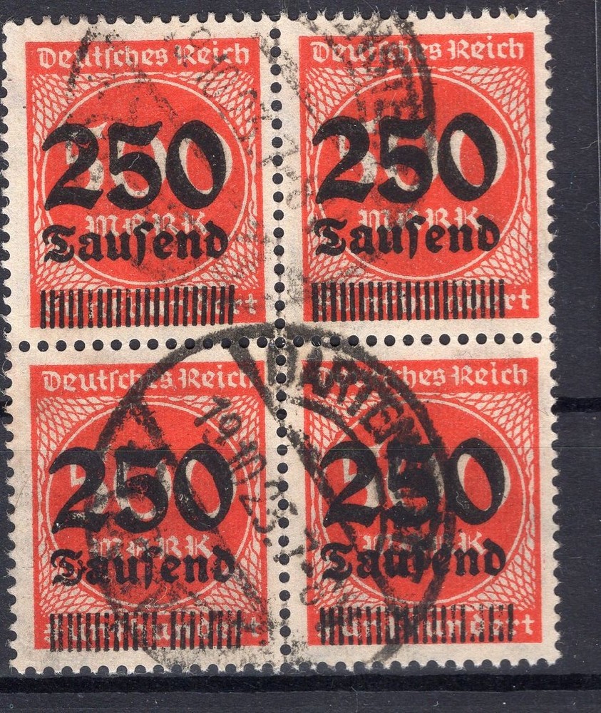 DR-INFLA 296 Four Block Used And Certified 100EUR