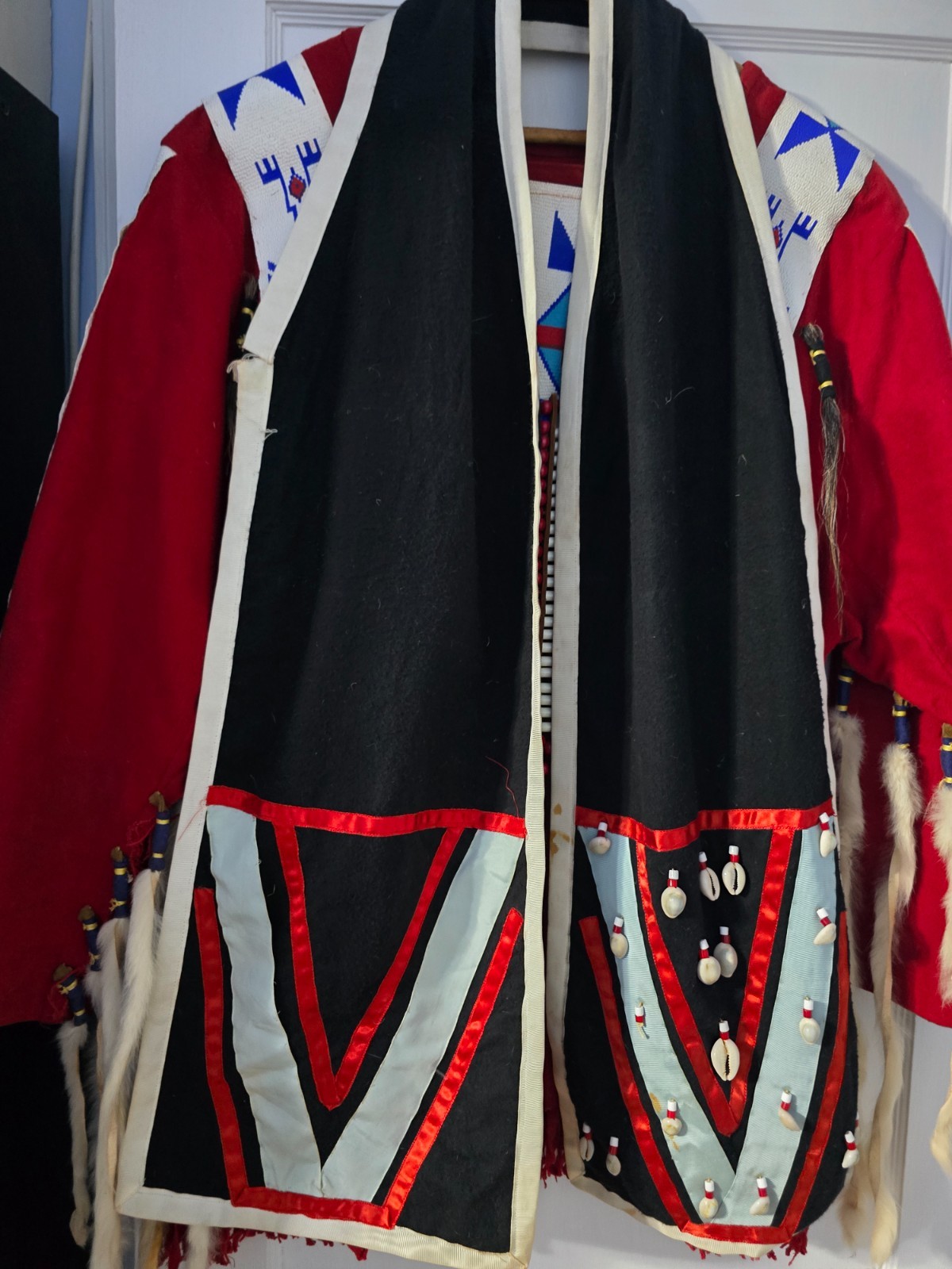 Native Indian Regalia 5' War Bonnet Tunic Breast Plate Sash Chaps Belt Shoes Bag