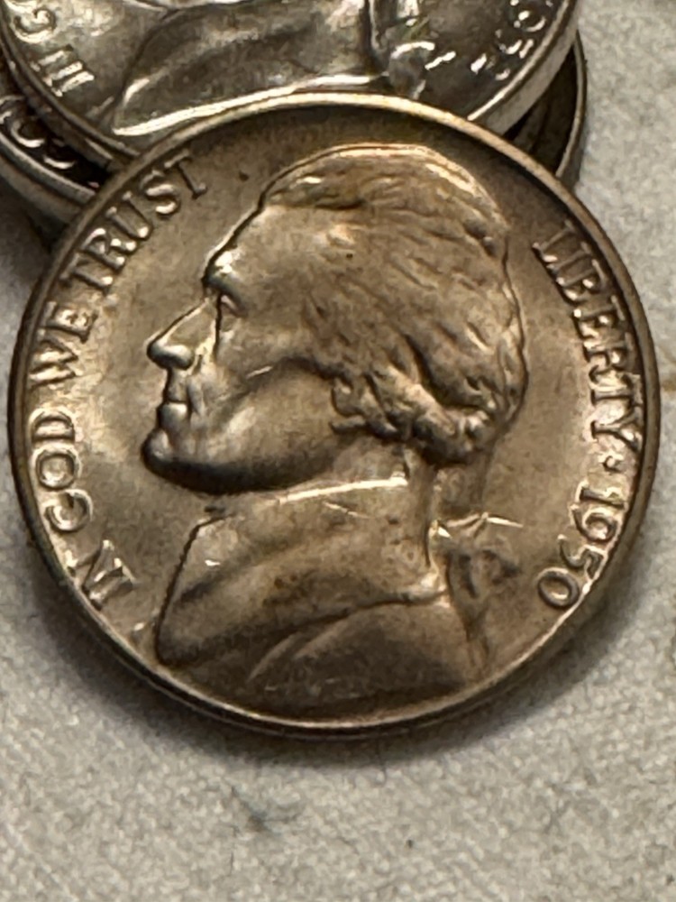 1950 Jefferson Nickel  D over D /FS.