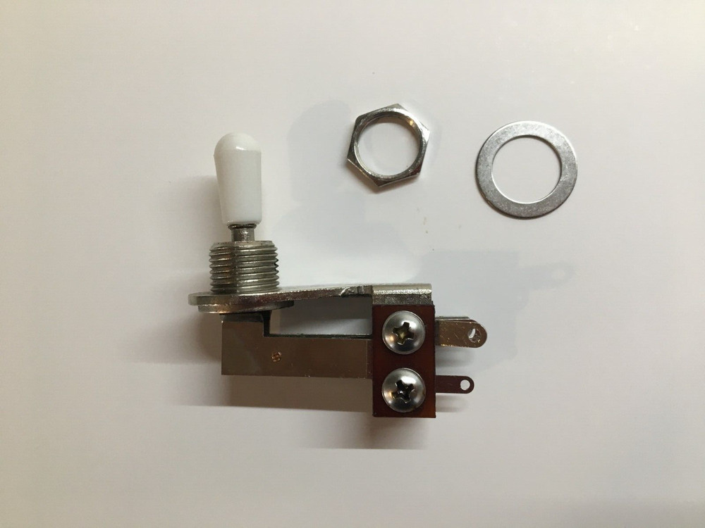 3 Way Toggle Switch Pickup Selector For Electric Guitar, L-Type /White Cap