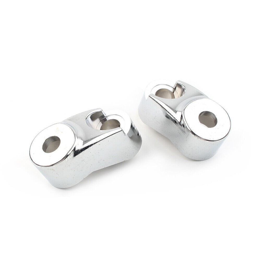 2pcs Front Turn Signal Mount Bracket Relocation for Harley Dyna 39mm 49mm Chrome
