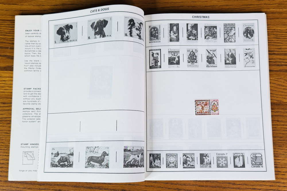 STAMP FUN 1985 HYGRADE VTG POSTAGE ALBUM COLLECTORS BOOK w STAMPS Grossman