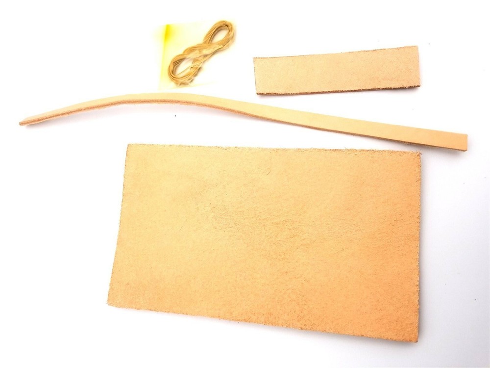 Small Tan Leather Sheath Kit for Fixed Blade Knife