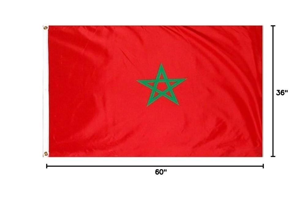 Morocco Flag Polyester 3 ft. x 5 ft.