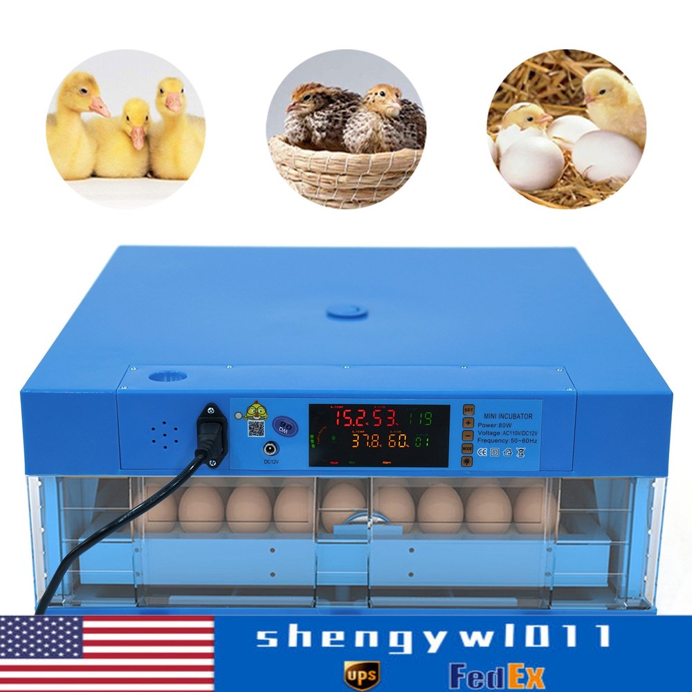 48 Eggs Incubator Automatic Digital Chicken Egg Hatcher Temperature Control