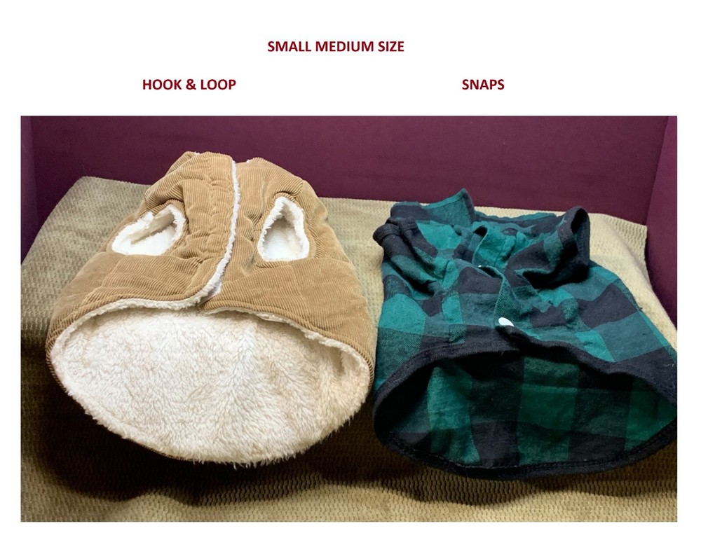 2 PET "KEEP ME WARM" LITTLE JACKETS FOR SMALL MEDIUM SIZE PETS