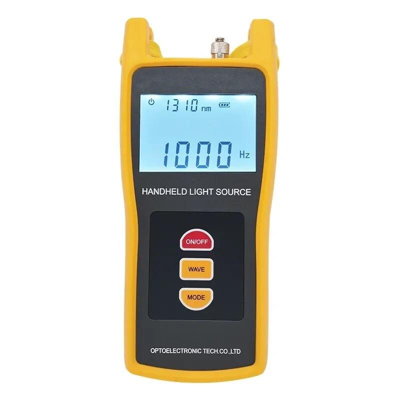 Handheld Fiber Optic Light Source Optical Laser Source Power Meter CW FC/PC FTTH