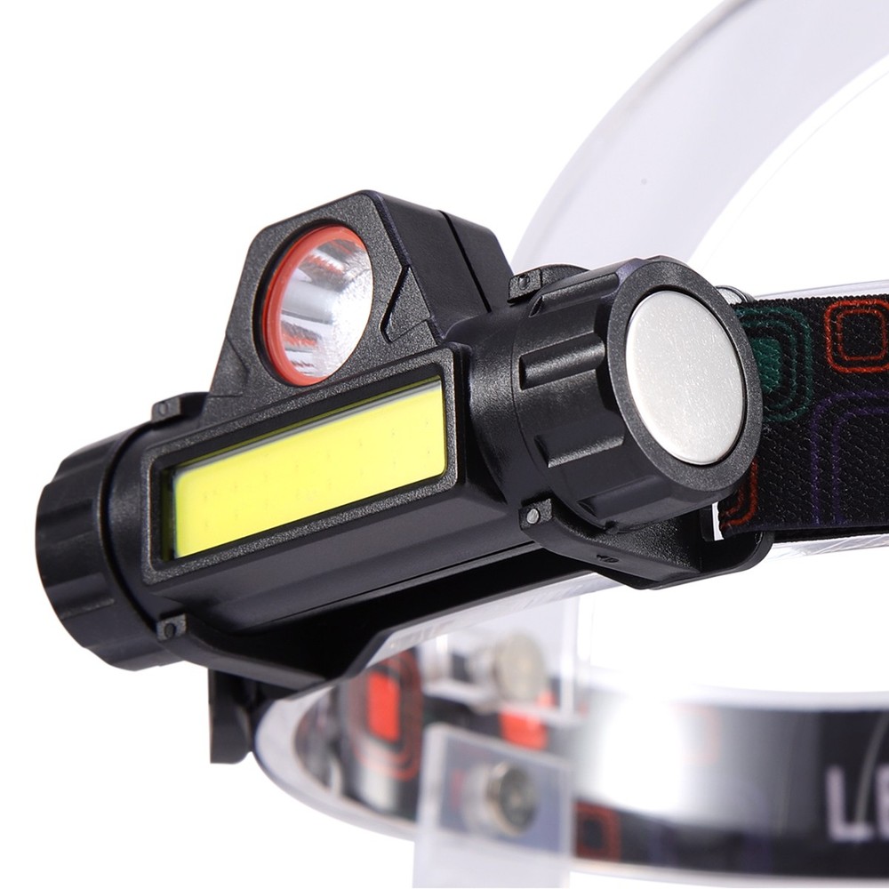USB Rechargeable Waterproof Headlamp LED HeadLight Flashlight w/ Magnetic Base