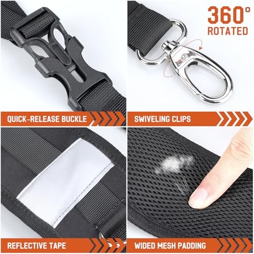 Backpack Straps, Backpack Shoulder Strap for bags strap Black-metal Clips