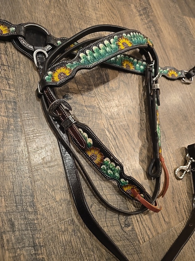 western headstall breastcollar set Cob