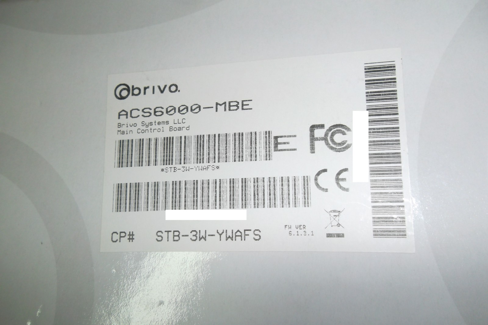 Brivo Systems ACS6000-MBE Door Access Main Control Board ACS6000-DB / ACS6000-E