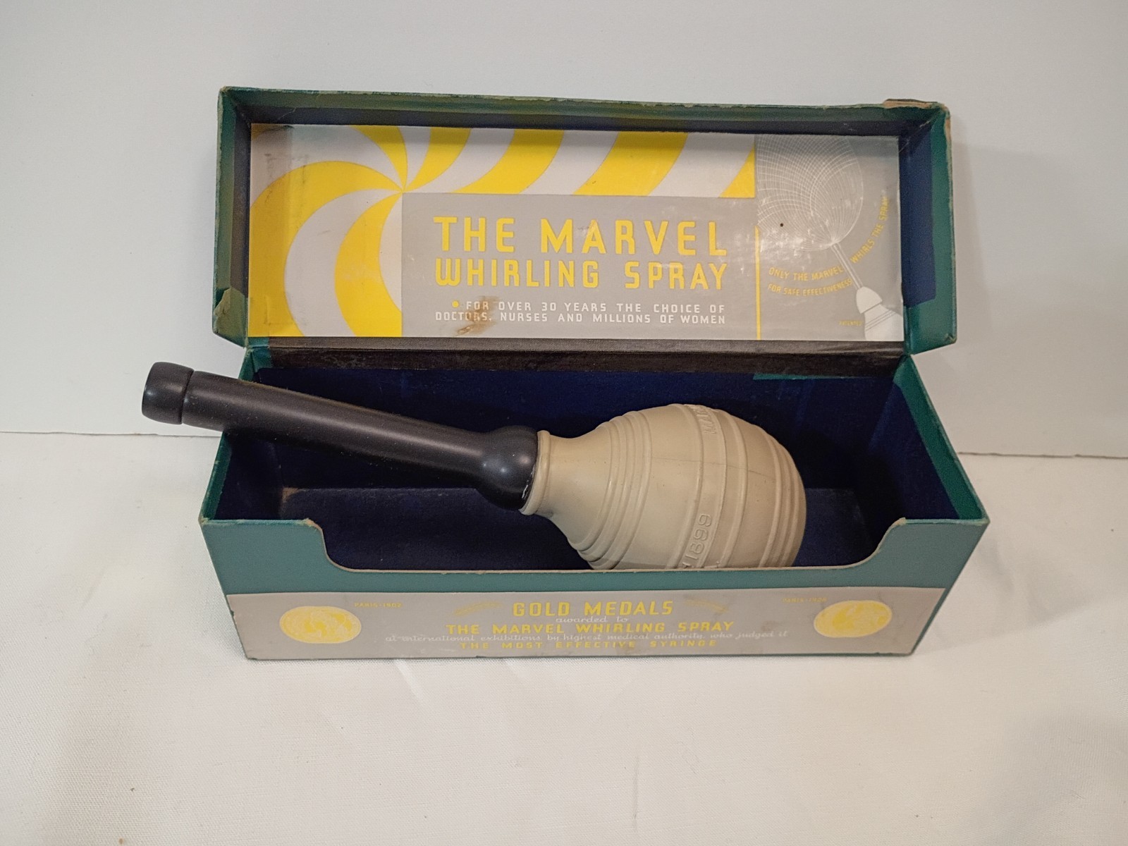 Vintage Marvel Whirling Spray Douche Bulb Syringe.