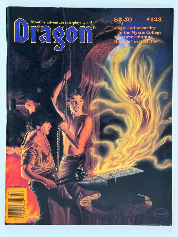 Dragon Magazine #123 TSR Beautiful Cover!!!
