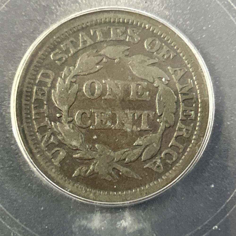 1847 Large Cent 1c ICG Genuine