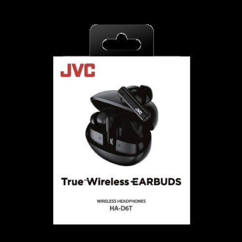 JVC HA-D6TB Bluetooth 5.4 True Wireless Earbuds with Charging Case (Black) [New