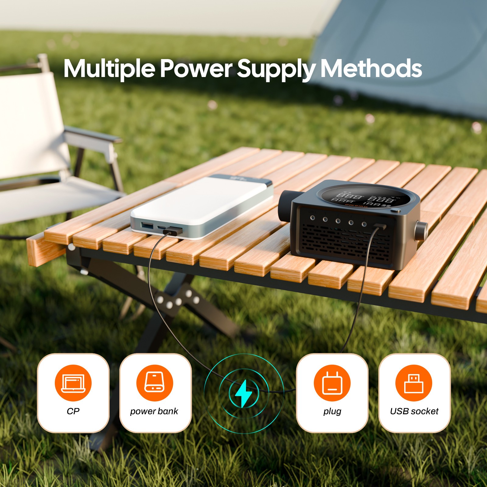 INKBIRD BBQ Temperature Controller WiFi Bluetooth Automatic Smoker Fan Oven Mitt