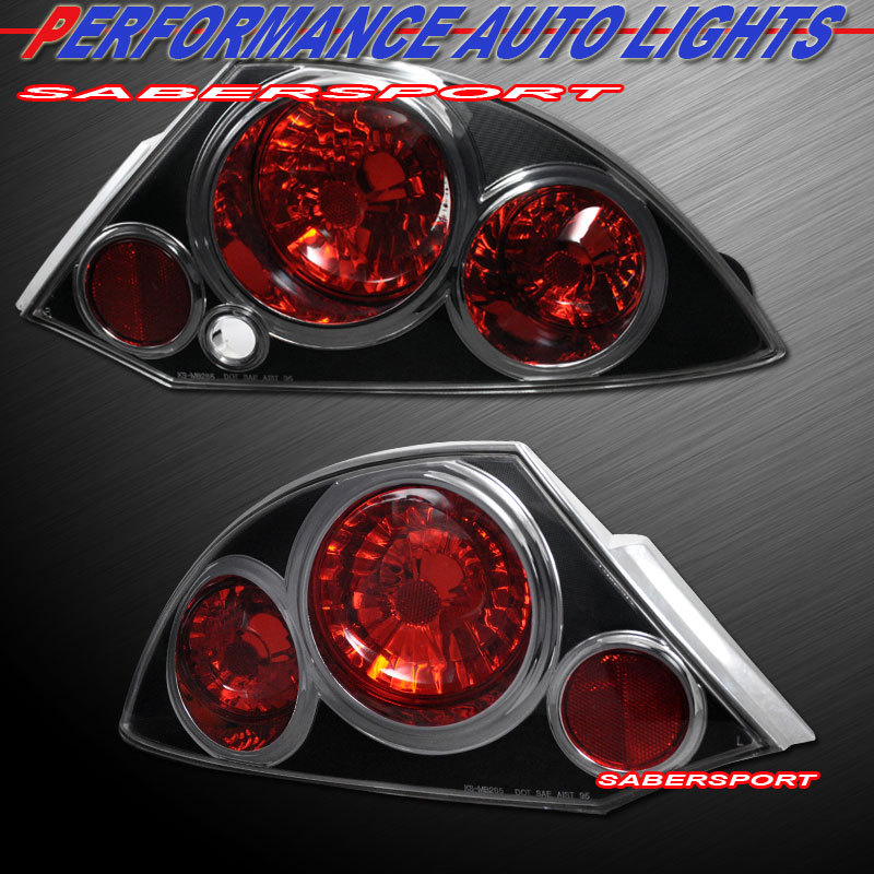 Set of Pair Black Altezza Style Taillights for 2000-2005 Mitsubishi Eclipse