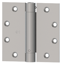 1250 4" x 4" Full Mortise Single Acting Square Corner Spring Hinge, Single Box