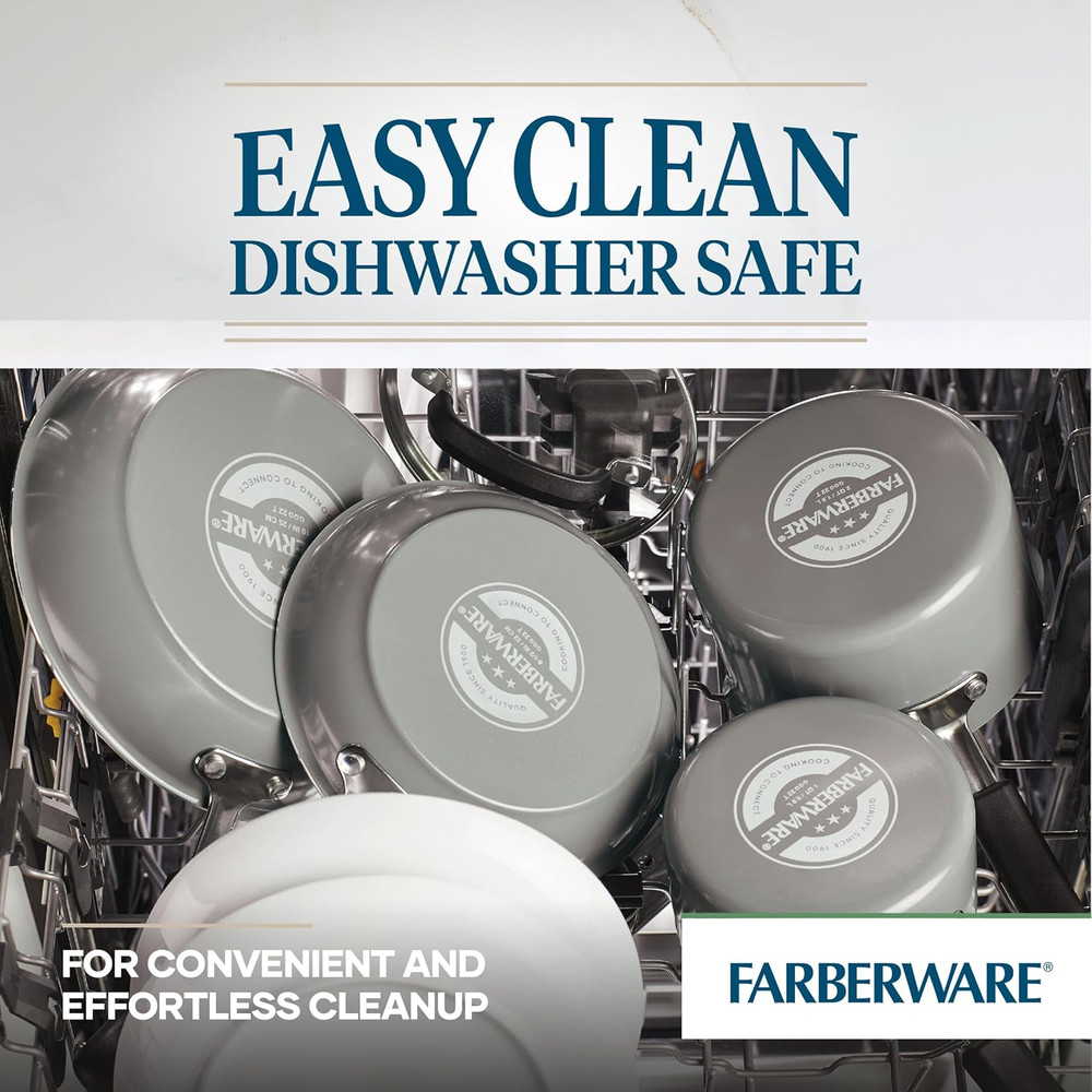 Ecoadvantage 13-Piece Gray Ceramic Nonstick Cookware Set for Effortless Cooking
