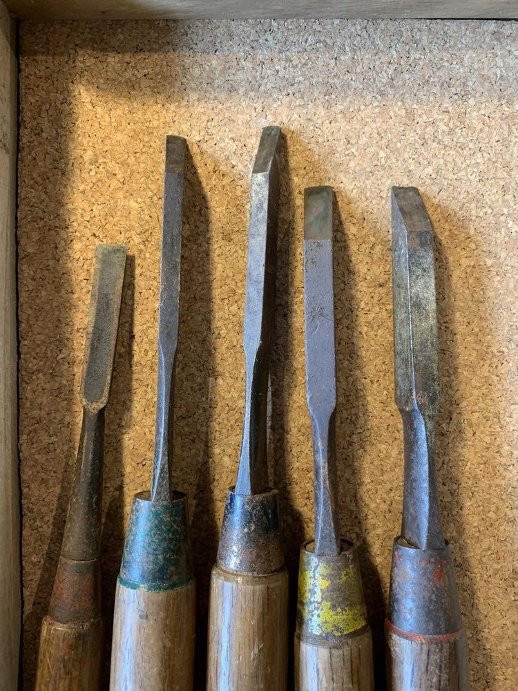 Vintage Wood Carving Tools Set 12 Pieces Chisels and Gouges Hand Tools