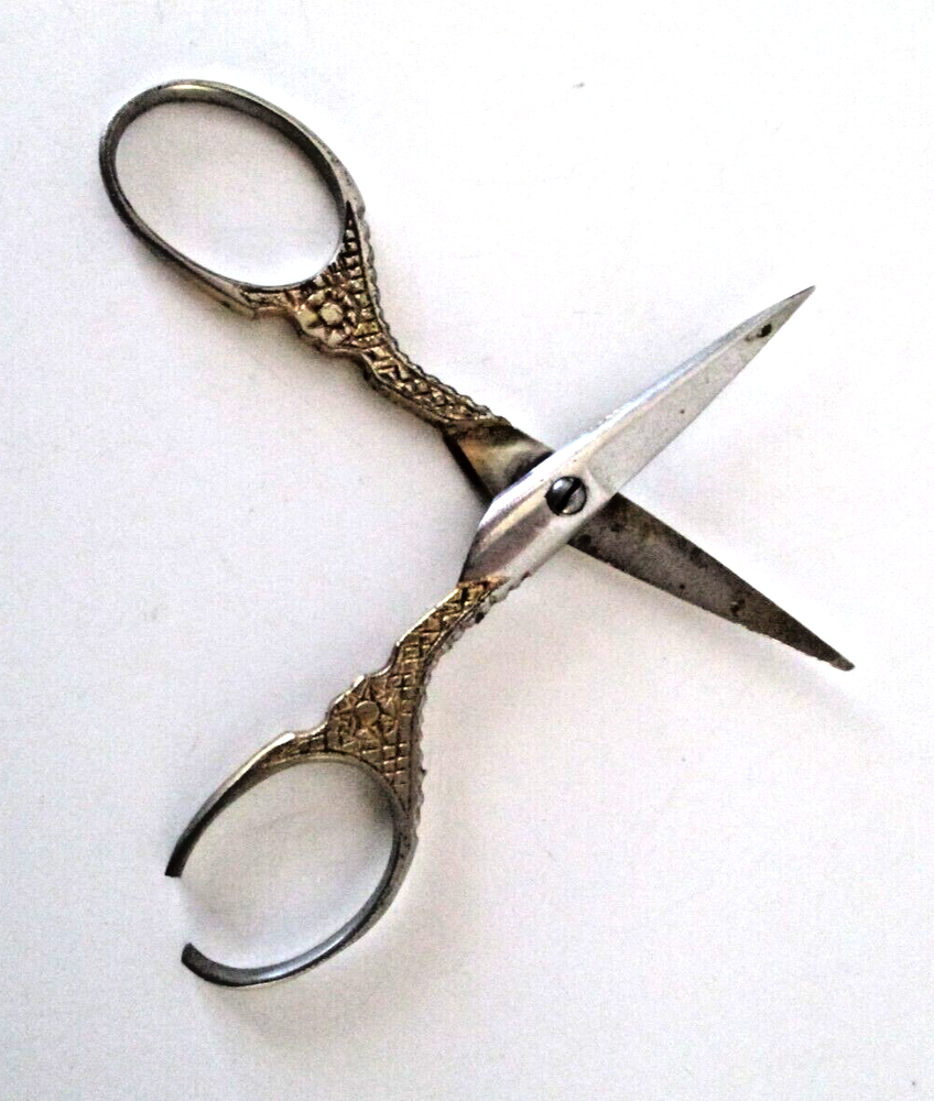Needlework Embroidery Gold-Plated Scissors Ornate 3"
