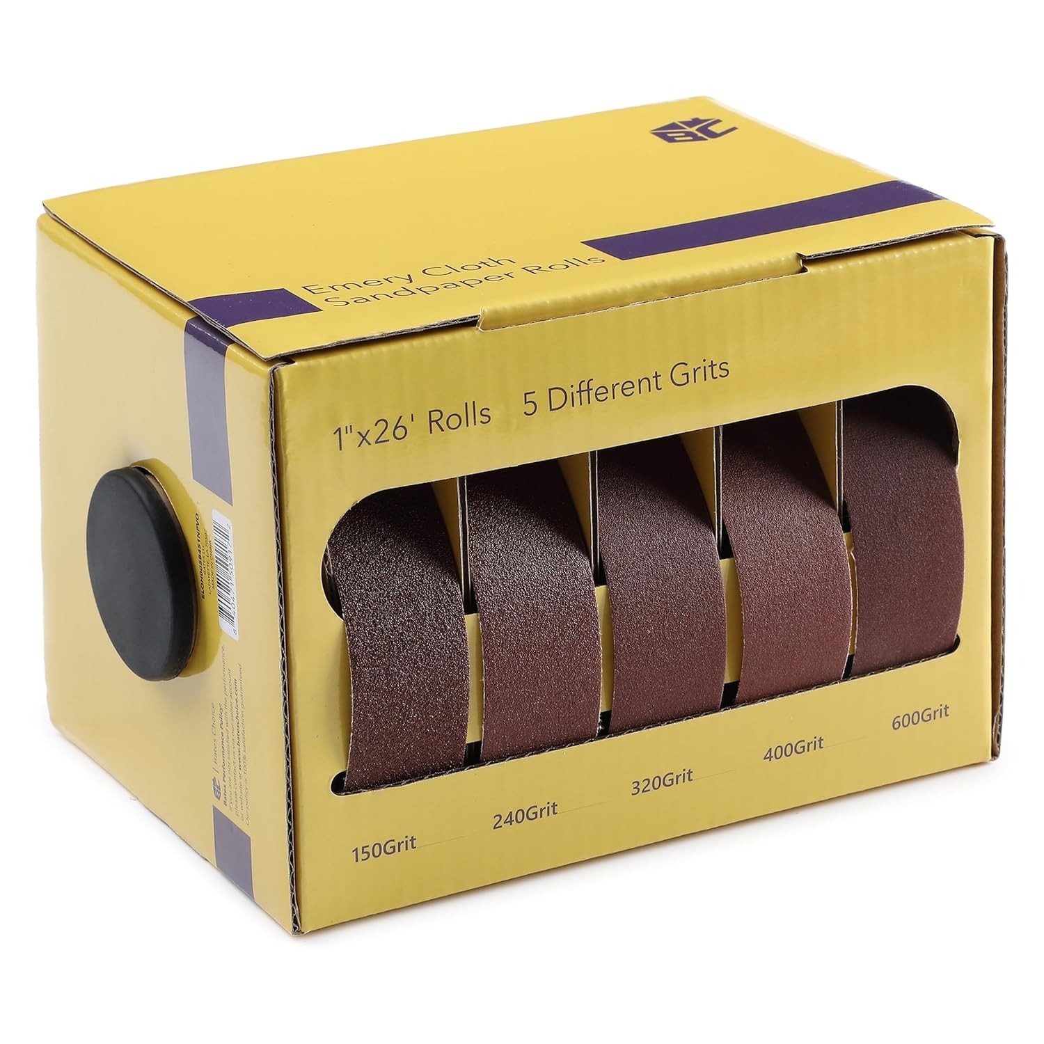 Emery Cloth Roll 1" x 26 Ft 150/240/320/400/600 Grit Abrasive Sandpaper Roll