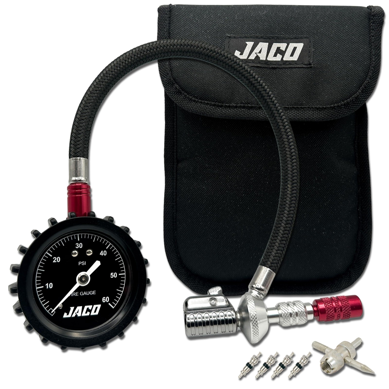 JACO Lightning RX4 Tire Deflator with Gauge | Rapid Quick-Connect Off Road...