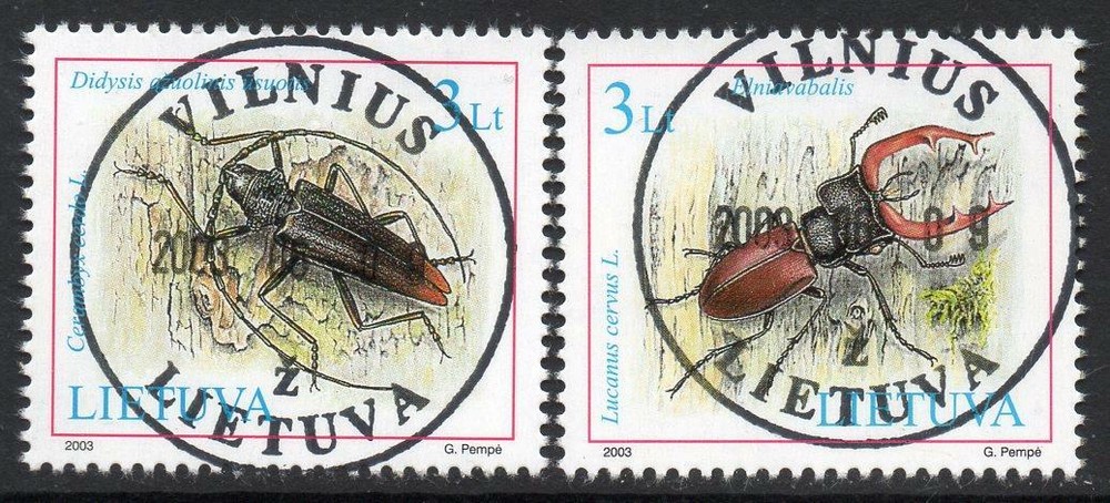 LITHUANIA USED/CTO 2003 Endangered Species, Beetles
