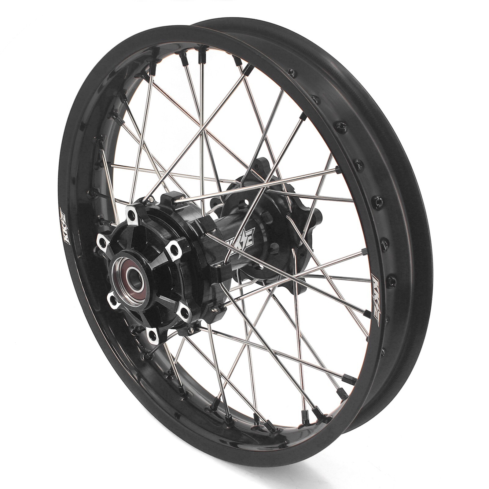 KKE 1.85*21/2.5*18 Cush Drive Wheels for Yamaha Tenere 700 2021-2025 Black Nuts