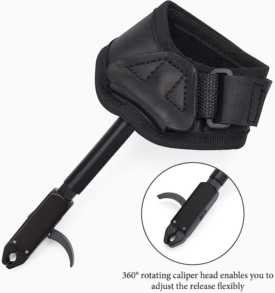 Durable Compound Bow Release - 360° Caliper - Fits up to 65lbs - Comfortable