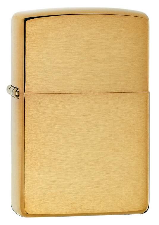 Zippo Windproof Brushed Brass Lighter, 204B, New In Box
