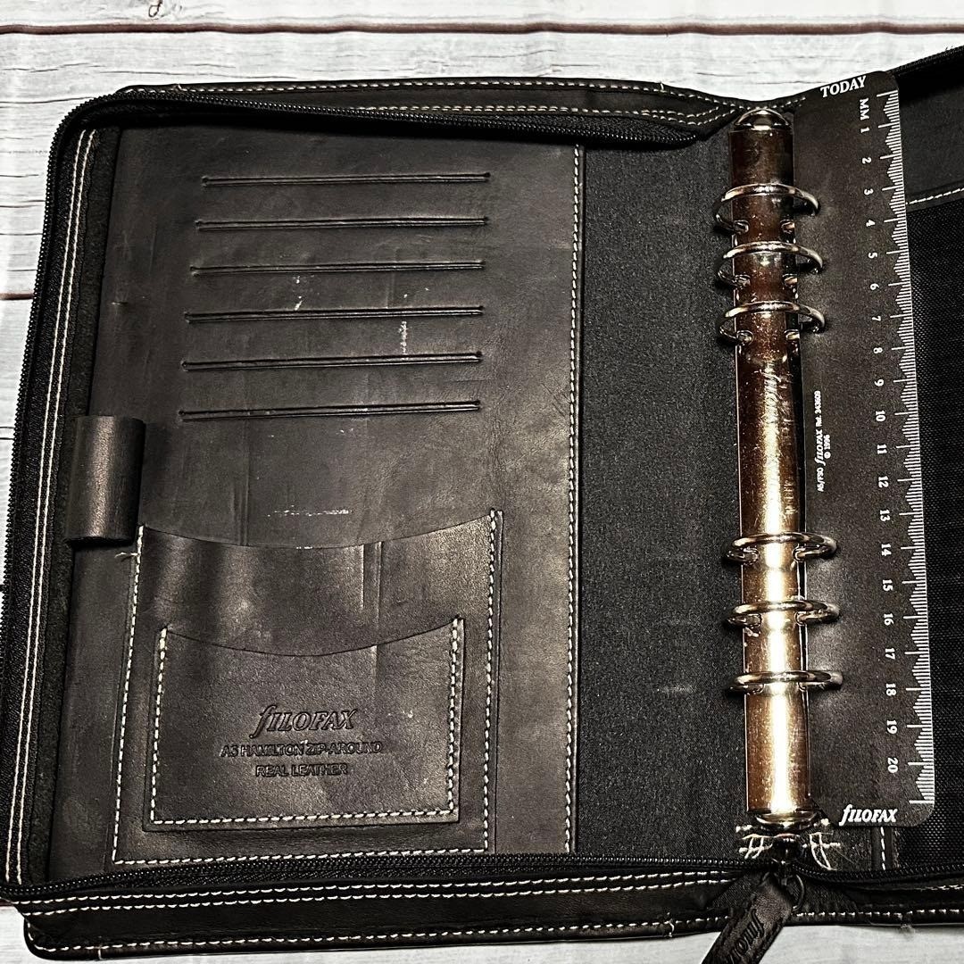 Filofax Hamilton ZIP A5 Leather Organizer Genuine Leather Excellent Condition