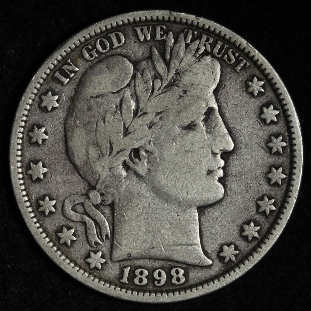 1898 Barber Silver Half Dollar VF E325 OAREM