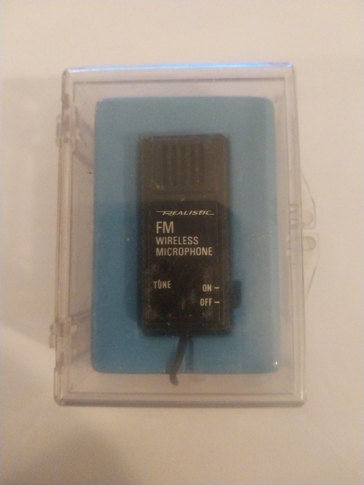 Realistic vintage FM wireless microphone system - 33-1076 49MHz untested