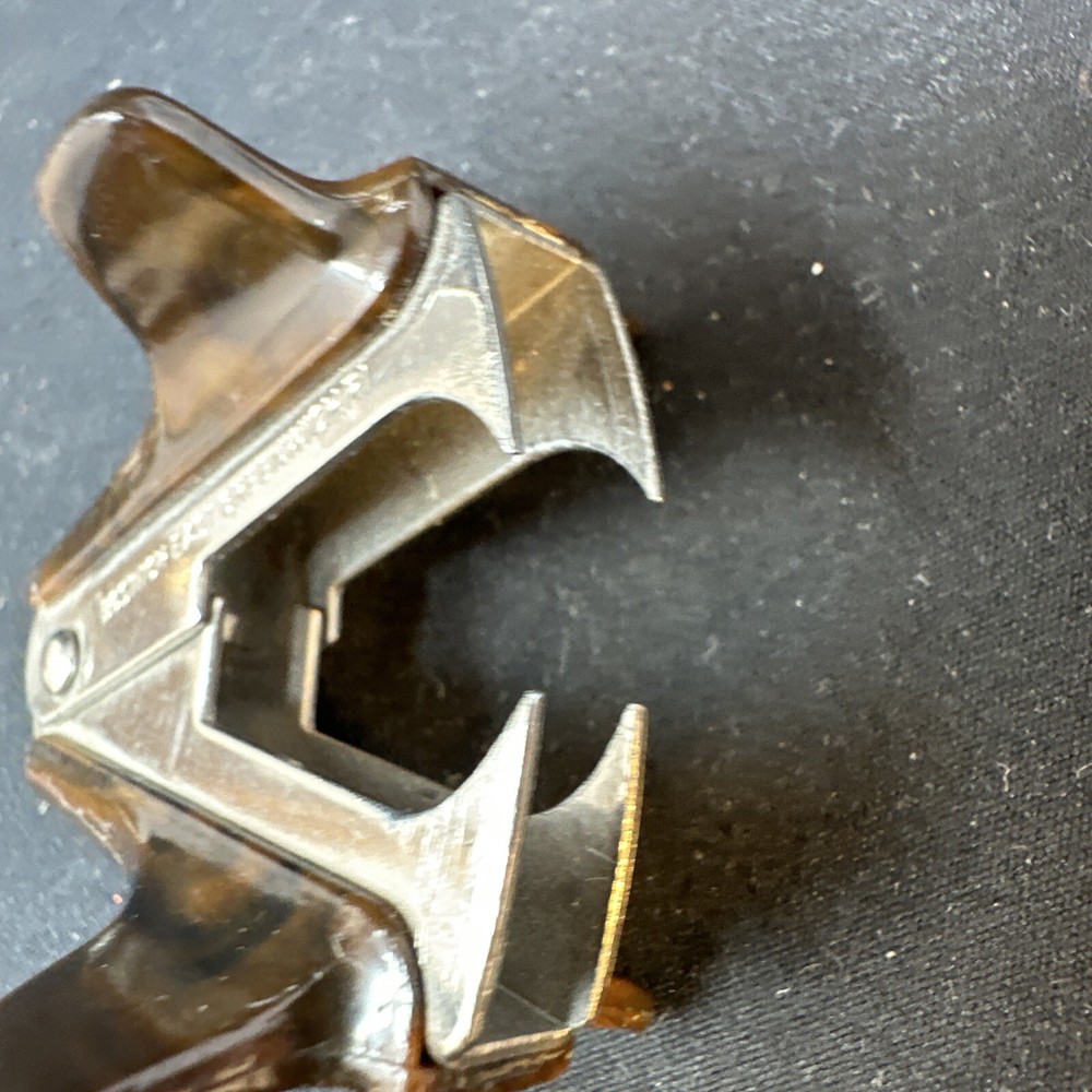 Vintage Bakelite Bostitch Staple Puller Remover Extractor Brown Marbled Swirl