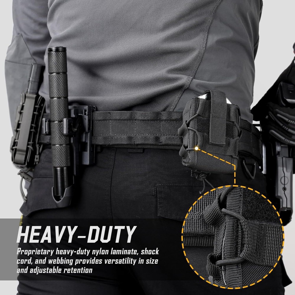 Open-Top Handcuff Pouch Folding Tactical Handcuff Compatible MOLLE Work Belts