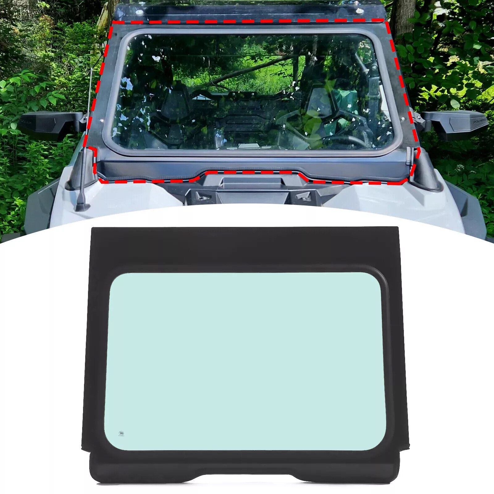 Full Glass Windshield Aluminum Frame For 20-24 Polaris RZR Pro XP 2 and 4 seat