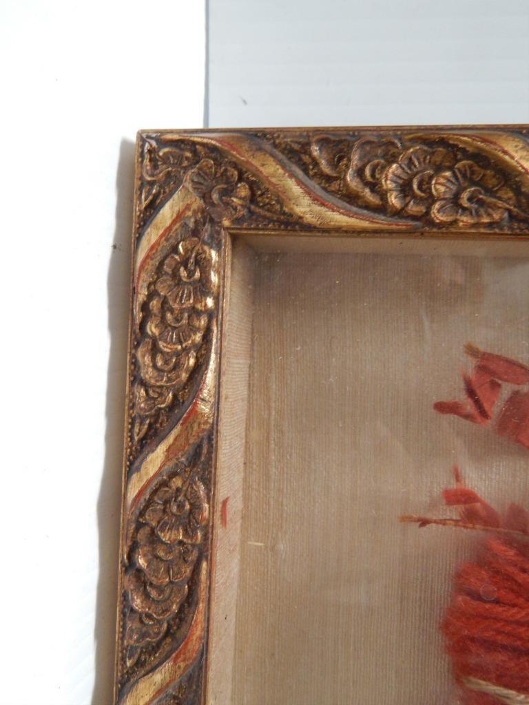 ANTIQUE OJIBWAY BEADED BANDOLIER BAG / POUCH - PROFESSIONALLY FRAMED