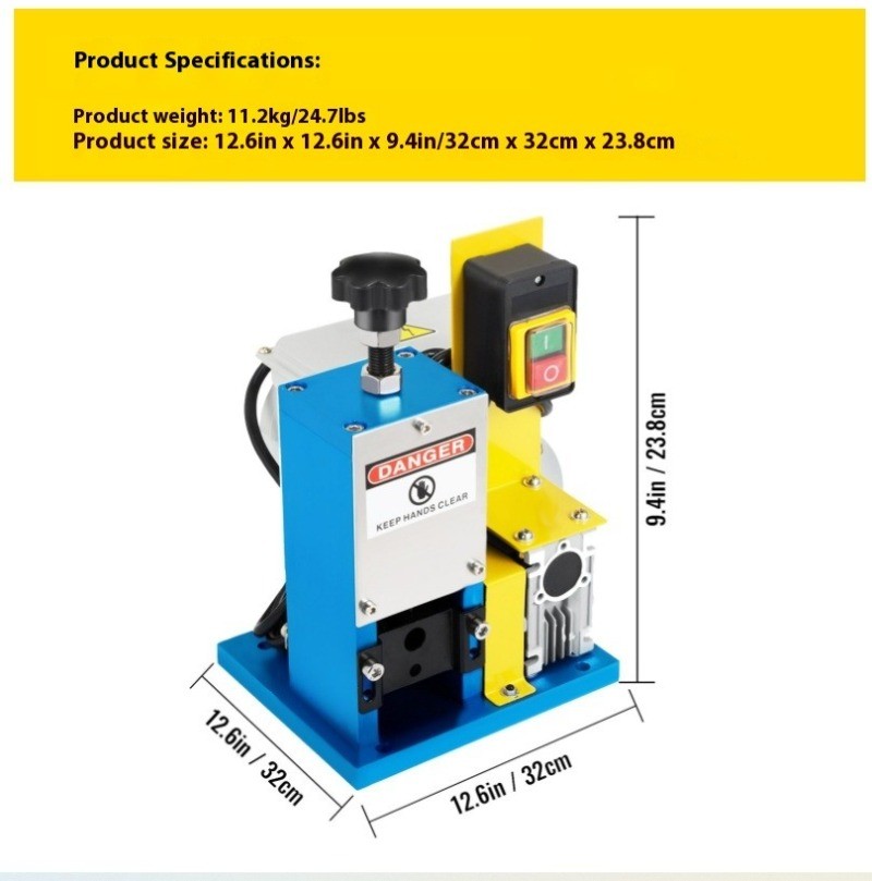 Single-Channel Adjustable Electric Wire Stripper Cable Recycling Wire Stripper