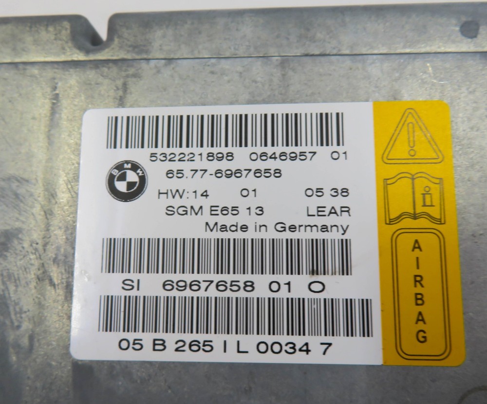 2006 BMW 750LI (E66) PRIMARY SAFETY RESTRAINT BAGG CONTROL MODULE