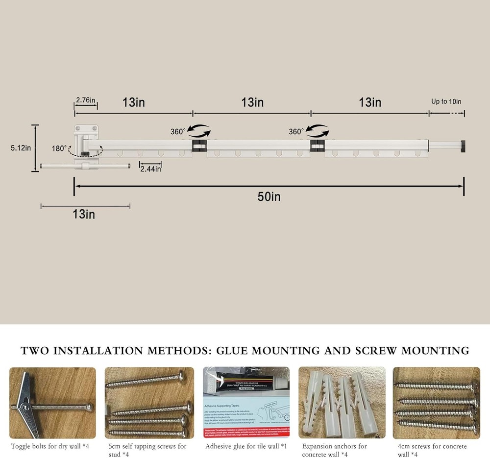 Drying Rack Wall Mounted Foldable Drying Rack Foldable/Retractable