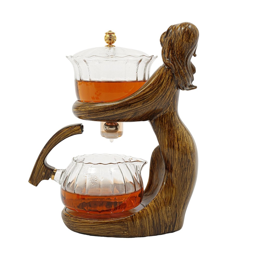 Modern Tabletop Teapot Set, Semi Automatic Tea Set, Tea Set with 6 Small Cups