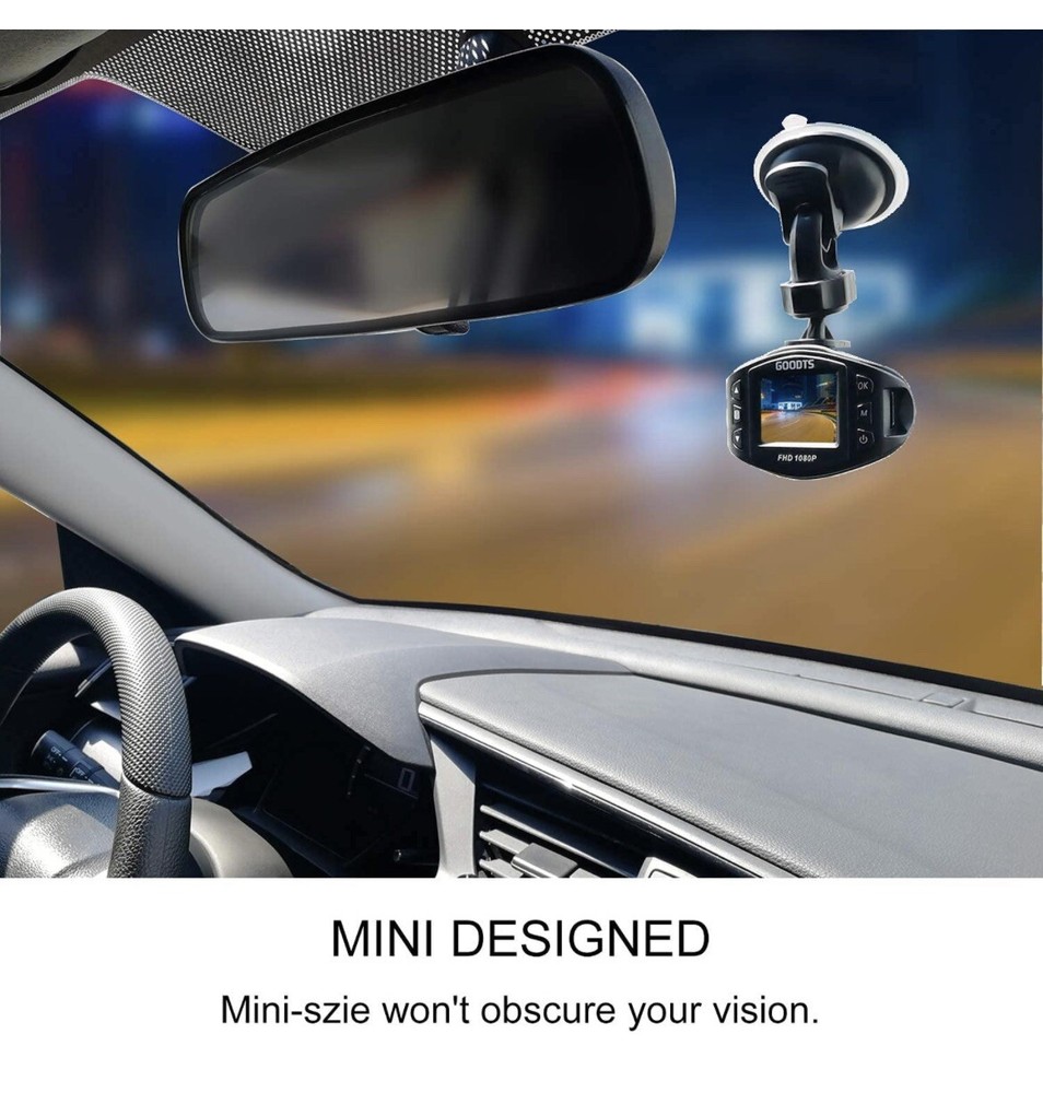 DASH CAM Car Dashboard Camera Recorder Full HD Loop Recording G-Sensor GOODTS